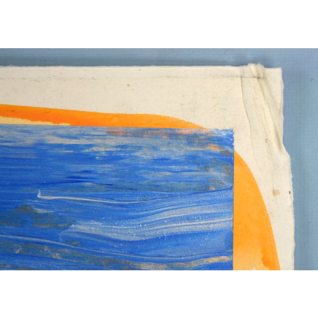 Paper 2005 "Mont-Saint-Michel" Abstract Landscape Acrylic Painting by Marc Foster Grant For Sale - Image 7 of 10