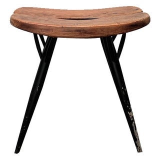 Mid-Century Pirkka Stool by Ilmari Tapiovaara for Laukaan Puu For Sale
