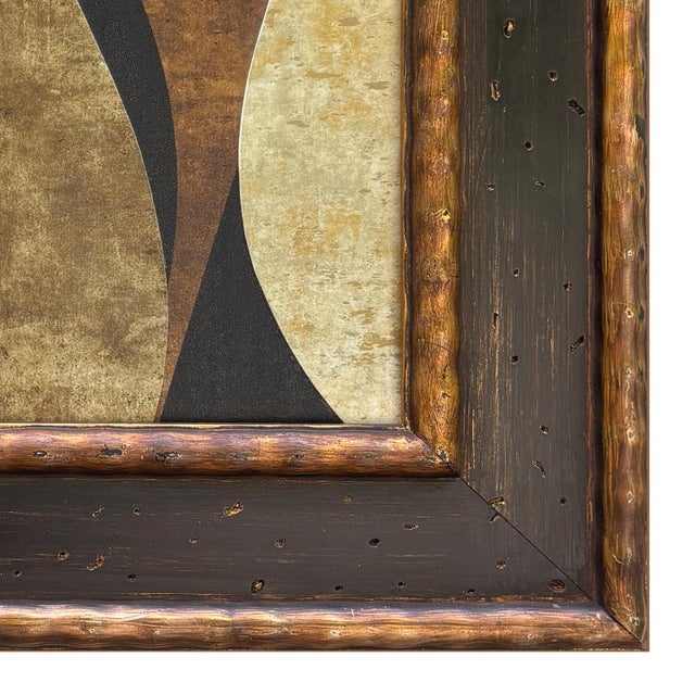 2020s Contemporary Paper Collage in Vintage Frame For Sale - Image 5 of 6