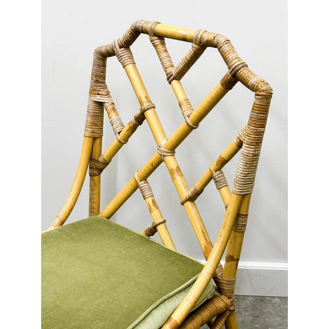 Brown English Bamboo and Rattan Chairs from Angraves, 1970s, Set of 6 For Sale - Image 8 of 13