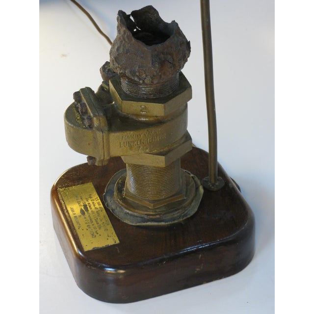 Table Lamp Nautical Antique S.S. San Jose Brass Recovered Pipe For Sale - Image 11 of 16