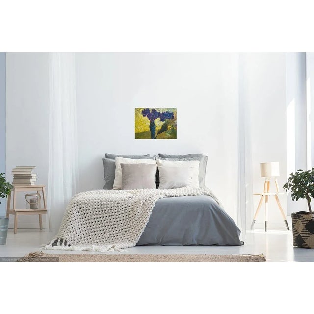 Textile Martha Holden "Lilacs in a Vase" Oil on Canvas Painting, Framed For Sale - Image 7 of 10