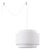 Coronado 18 Swag Lamp - Satin Nickel Steel, Double Drum White Linen Shade, Dimmable Plug-in Modern Luminaire With Cord Hooks For Sale