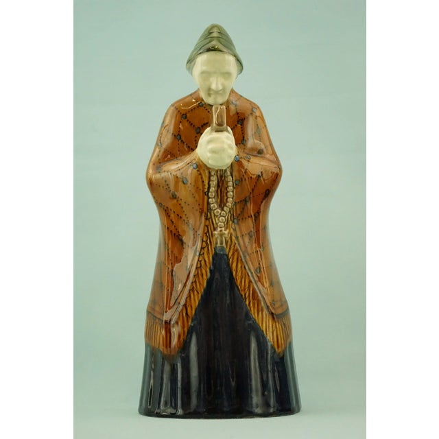 20th Century Ceramic Sculpture of a Woman with a Bible and Rosary by Michael Powolny for Wiener Keramik, Austria For Sale - Image 9 of 18
