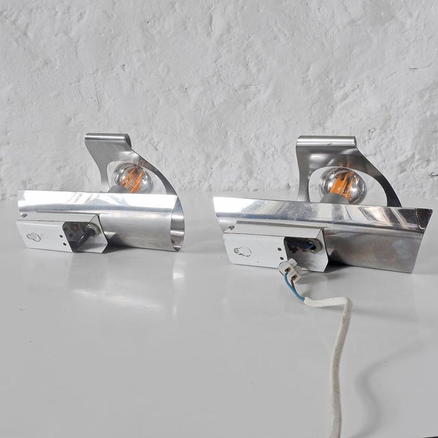 French Space Age Wall Lights, 1970s, Set of 2 For Sale - Image 10 of 13
