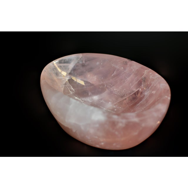 Rose Quartz Bowl 7" For Sale - Image 12 of 12
