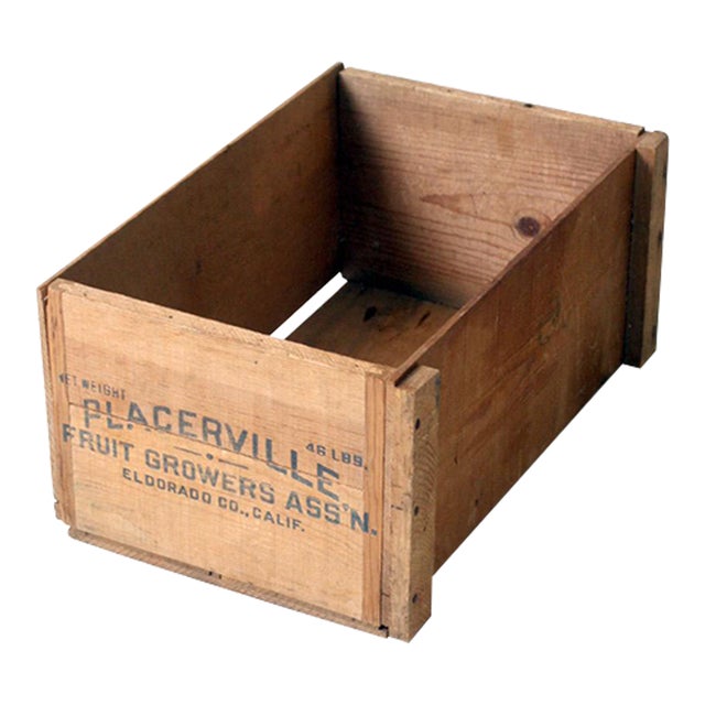 Vintage Placerville Fruit Crate For Sale