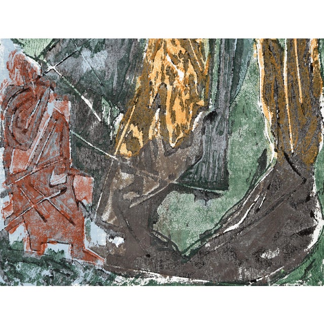 Emil Sorge, Woman and Roe Deer, 1990, Woodcut For Sale - Image 9 of 12