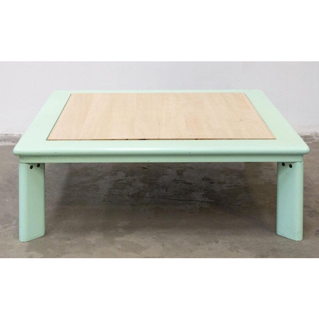 Wood Vintage Square Coffee Table, 1980s For Sale - Image 7 of 10