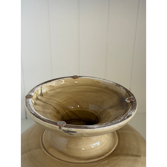 Late 20th Century Large Handcrafted Ceramic Pedestal Compote For Sale - Image 15 of 16