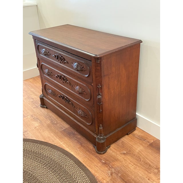 Victorian Antique 19th Century Victorian Eastlake Walnut Dresser For Sale - Image 3 of 10