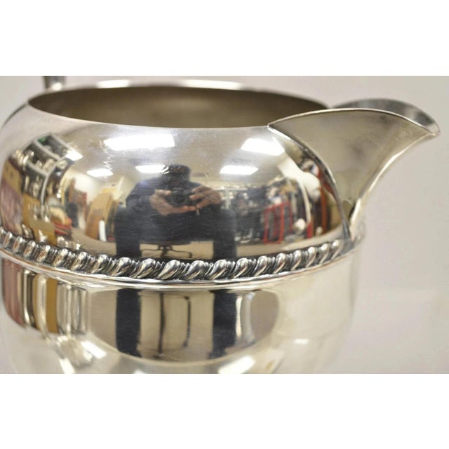 Victorian Vintage Sheridan Victorian Silver Plated Bulbous Lemonade Water Pitcher For Sale - Image 3 of 10