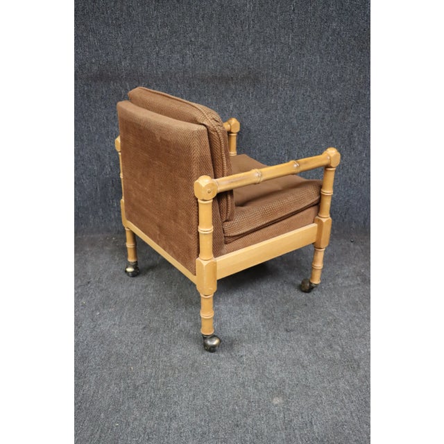 1970s Mid Century Bamboo Club Chairs/Pair For Sale - Image 5 of 9