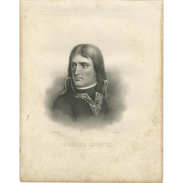 Hollywood Regency Jean-Baptiste Madou, Napoleon as First Consul, Frontispiece Portrait, 1827, Lithograph For Sale - Image 3 of 8