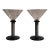 1990s Michael Jaross Art Glass Martini or Cocktail Glasses Signed- Set of 2 For Sale
