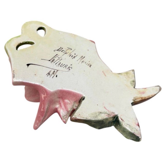 Majolica Rose Wall Pocket Delphin Massier, Circa 1880 For Sale In Austin - Image 6 of 6