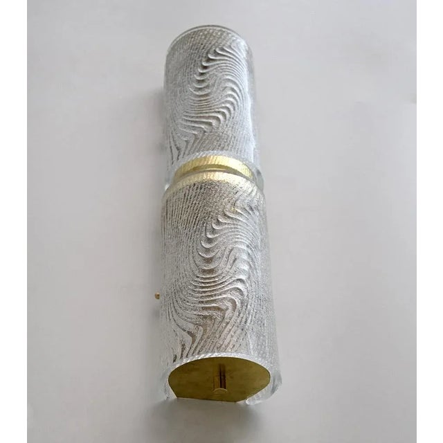 Modern Murano Glass and Brass Corteccia Sconces, 1989, Set of 2 For Sale - Image 9 of 12