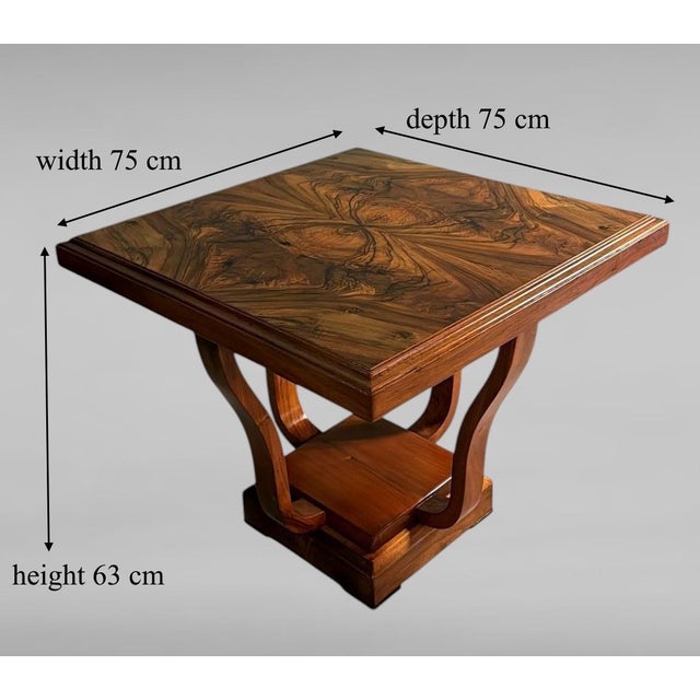 Late 19th Century Italian Art Deco Square Coffee Table With Dual-Tier Base For Sale - Image 18 of 18