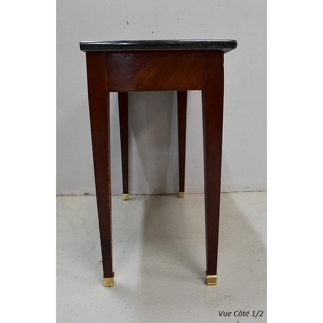 Brown Small Early 19th Century Directoire Mahogany and Veneer Console Table For Sale - Image 8 of 18
