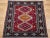 Mid 20th Century Vintage Persian Tribal Area Rug, Handwoven Geometric Pattern, Red and Blue, 4’ X 4’ For Sale - Image 5 of 12