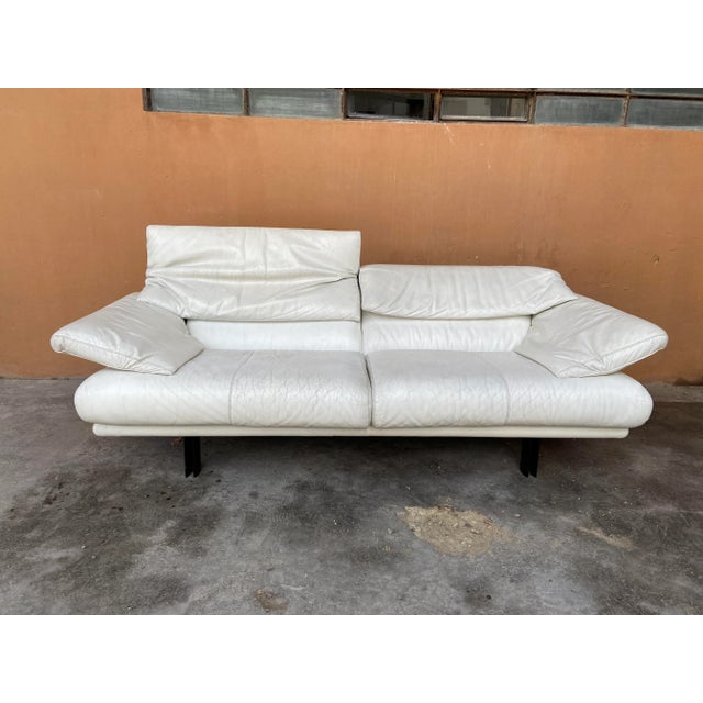 Paolo Piva Mid-Century Italian White Leather Alanda Sofa by Paolo Piva for B&B Italia / C&B Italia, 1970s For Sale - Image 4 of 15