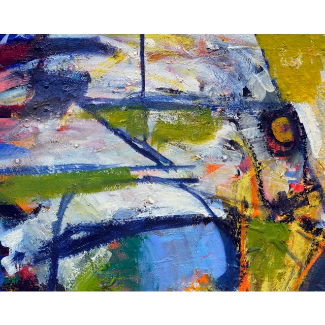 Promise of Spring Eagle San Francisco Abstract Expressionist Oil on Canvas A dynamic figurative abstract painting of an...