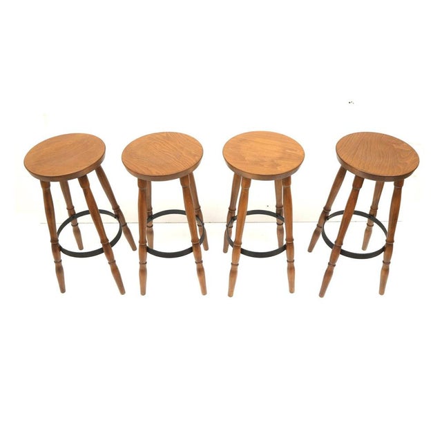 Bar Stools, 1970s, Set of 4 For Sale - Image 5 of 6