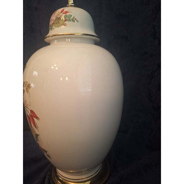 Metal Vintage Floral Table Lamp For Sale - Image 7 of 16
