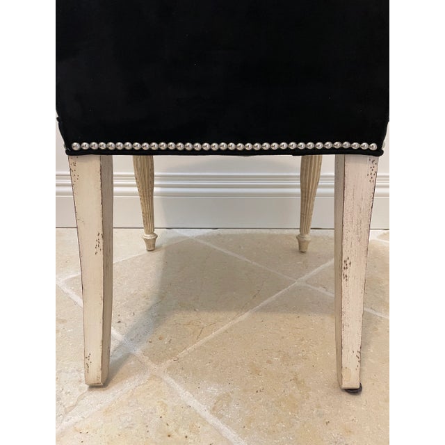 Black Black Microsuede Dining Chairs by Sherrill Furniture- a Pair For Sale - Image 8 of 10