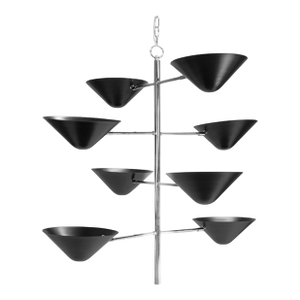 Matthew Izzo Home MacLeren Black Metal and Nickel Pendant Light