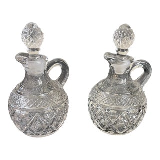 Glass Cruets With Intricate Design - For Sale