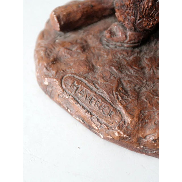 Vintage Western Cowboy Statue For Sale - Image 10 of 10