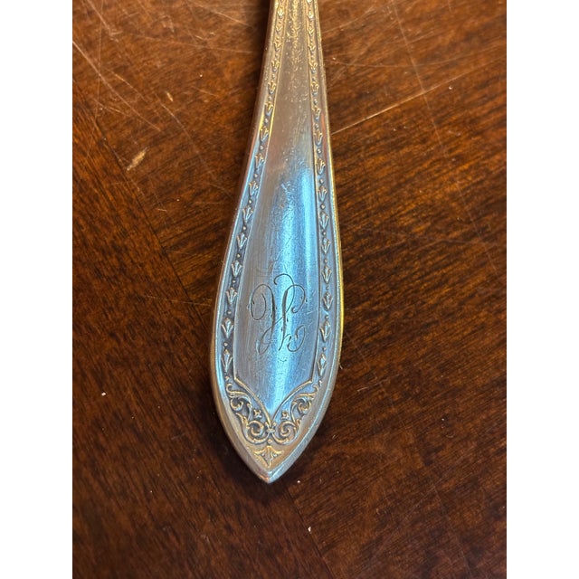 Platinum Antique Community Plate Sheridan 1910 - 12 Place Settings- (73 PCs.)- SilverPlate H Mono For Sale - Image 8 of 12