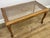 Vintage French Carved Oak Coffee Table with Glass Top For Sale - Image 5 of 14