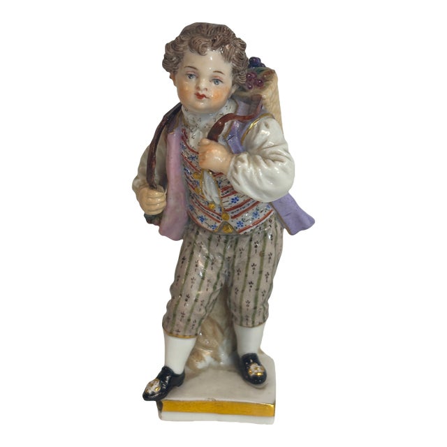 Meissen Figurine of Young Boy For Sale