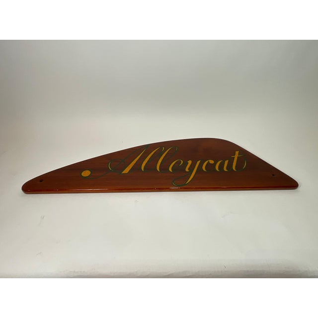 Yacht Quarterboard from the Alleycat For Sale - Image 4 of 7