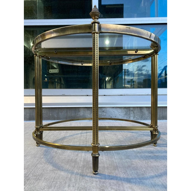 Fine Pair of French Jansen Style Demi-Lune End Tables in Maison Baguès For Sale - Image 10 of 13