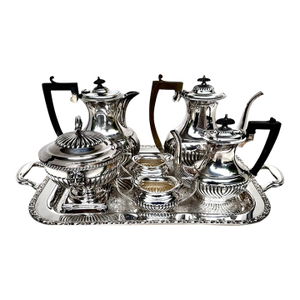 Victorian Classic Fine Quality Silver Plated (7) Piece Tea Service England C1890