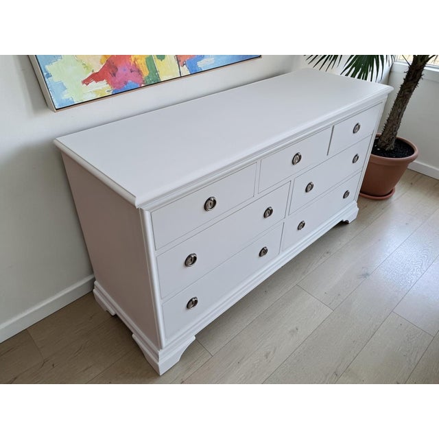 Vintage Chest of Drawers in White Wood Solid Wood by John Lewis, 2000s For Sale - Image 6 of 18