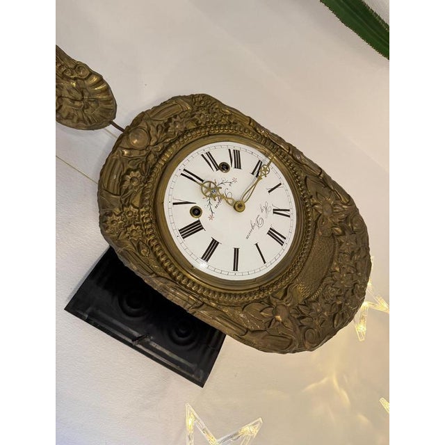 Comtoise Wall Clock by H. Piquant, France For Sale - Image 12 of 15