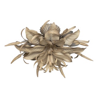 Vintage Italian Floral Ceiling Lamp, 1970s For Sale