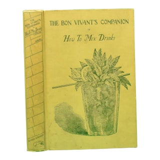 "The Bon Vivant's Companion or How to Mix Drinks" 1928 Thomas, Professor Jerry For Sale