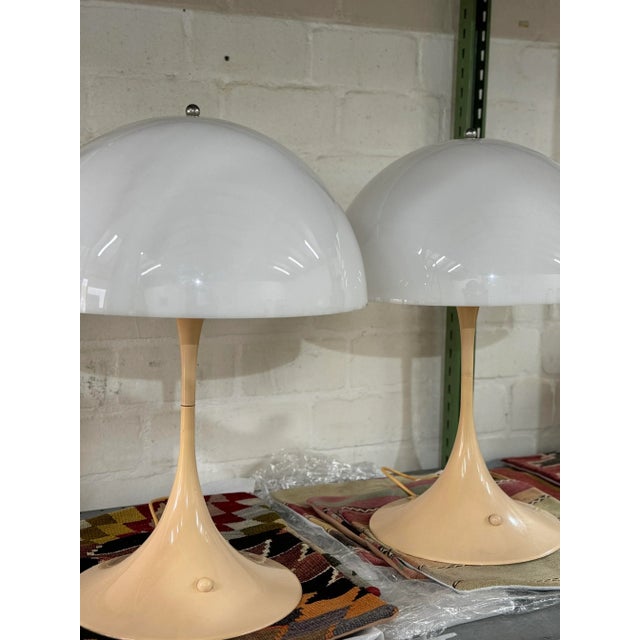 Mid-Century Modern Vintage Panthella Table Lamps by Verner Panton for Louis Poulsen, 1970s, Set of 2 For Sale - Image 3 of 13