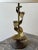 Vintage Spiraling Gilt Metal Table Lamp With Oak Base Attributed to Yasha Heifetz, Circa 1950s For Sale - Image 12 of 14