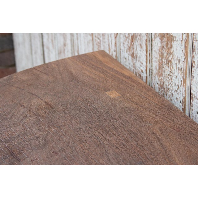 Farmhouse Early 19th Century Colonial Ceylon Demilune Table For Sale - Image 3 of 12
