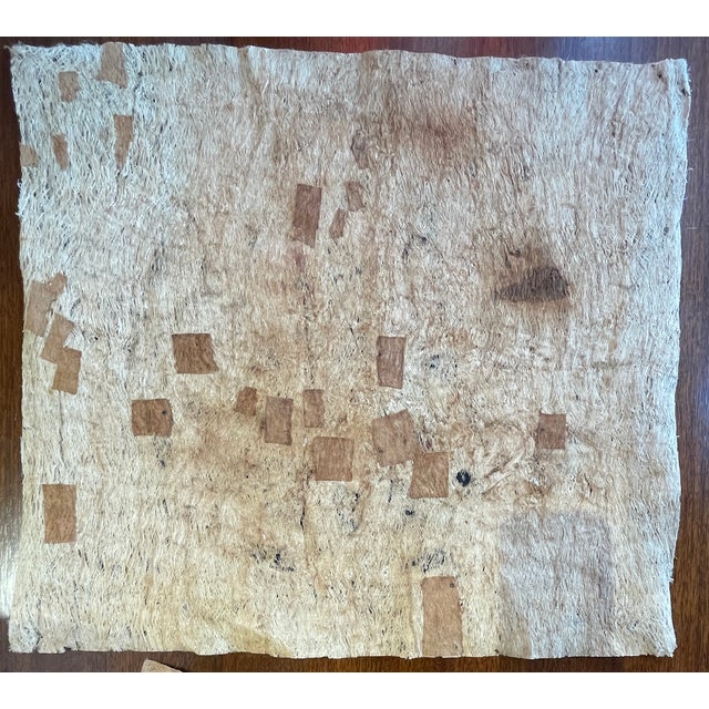 Brown Mid Century Tribal Tapa Cloth Papua New Guinea For Sale - Image 8 of 8