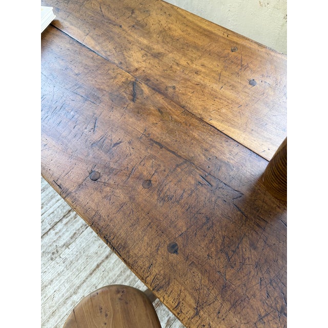 Antique Rustic Farmhouse Table in Walnut, 1900s For Sale - Image 11 of 18