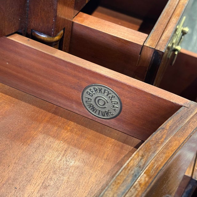 1940s Vintage Berkey and Gay Crotch Mahogany Desk For Sale - Image 11 of 11
