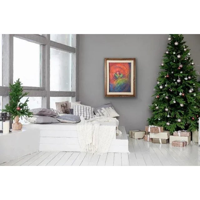 Tannour - Acrylic Abstract Expressionist Painting by Egyptian Artist Mohamed Khedr For Sale In Los Angeles - Image 6 of 10