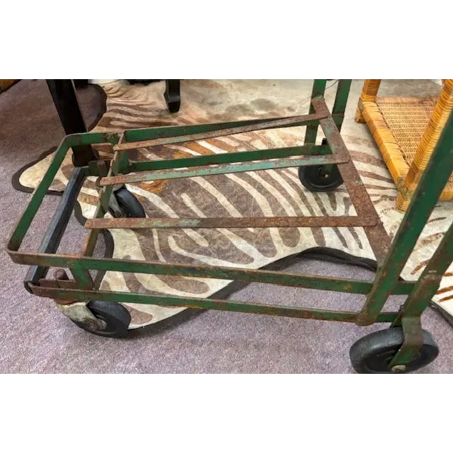 Early 20th Century French Style Metal Grocery Cart - Display or Merchandising Piece, Decorative Object For Sale - Image 4 of 7